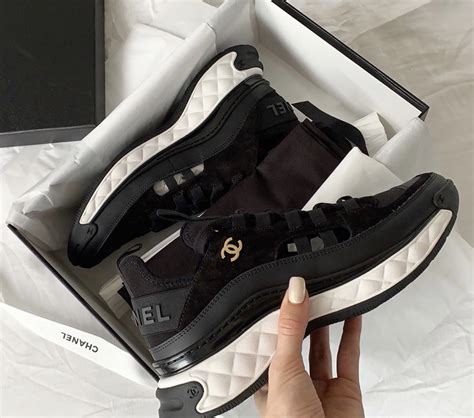 chanel trainers women black|Chanel sneaker price.